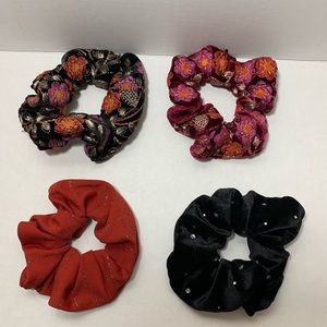 4 New Hair scrunchies in fall styles and colors
